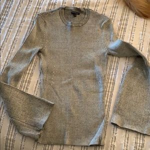 Stretch sweater with bell sleeves